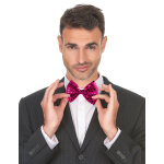 Noeud papillon fuschia avec sequins adulte