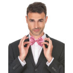Noeud papillon rose avec sequins adulte