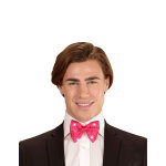 Noeud papillon rose avec sequins et led clignotantes adulte