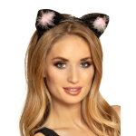 Oreilles de chat noires et roses