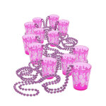 Pack de 12 colliers roses avec verre  shooter