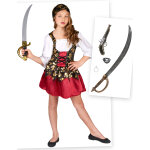 Pack dguisement et accessoires de pirate fille