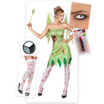 Pack dguisement fe verte ensanglante femme halloween
