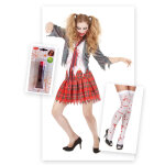 Pack dguisement zombie colire avec faux sang et bas halloween