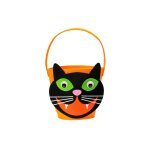 Panier t�te de chat noir et orange