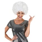 Perruque afro blanche confort adulte