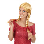 Perruque blonde couettes colire femme
