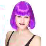 Perruque carr� mi - long violette femme