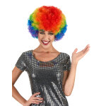 Perruque clown multicolore confort adulte