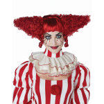 Perruque clown psycho rouge femme