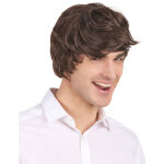 Perruque courte brune annes 2021 homme
