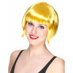 Perruque courte jaune femme
