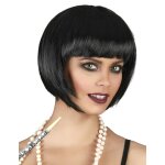 Perruque courte noire femme