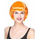 Perruque courte orange femme