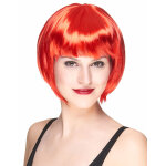 Perruque courte rouge femme