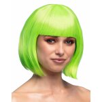 Perruque courte verte fluo femme