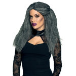 Perruque grise gauffr�e femme