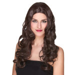 Perruque luxe chatain longue boucle femme - 251g