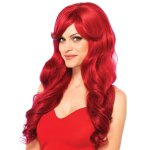 Perruque luxe longue rouge femme