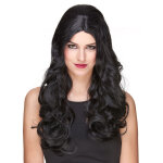 Perruque luxe noire longue boucl�e femme - 251g