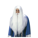 Perruque magicien avec barbe adulte