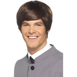 Perruque marron annes 60 homme