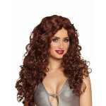 Perruque ondule longue rousse femme