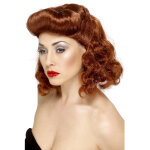 Perruque pin up marron femme
