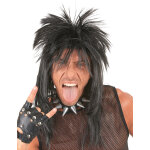 Perruque punk noire adulte