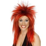 Perruque rock rouge femme
