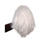 Pompon blanc mtallique