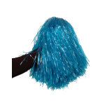 Pompon bleu mtallique