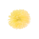 Pompon � suspendre en papier jaune 25 cm