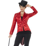 Queue de pie rouge � sequins femme