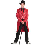 Queue de pie rouge � sequins homme