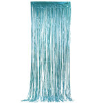 Rideau scintillant  franges bleu mtallis 90 x 250 cm