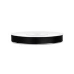 Ruban satin 6 mm noir 25 mtres
