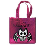 Sac à paillettes rose chauve - souris squelette Sac à paillettes rose chauve - souris squelette