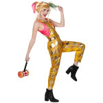 Salopette dore harley quinn birds of prey femme