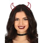 Serre - t�te diablesse � strass rouge femme