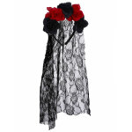 Serre - tte fleurs avec voile dentelle adulte