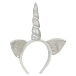 Serre - tte licorne argent avec oreilles adulte
