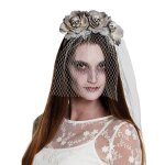 Serre - tte avec voile zombie blanc femme halloween