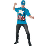 T - shirt et masque captain america avengers adulte