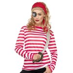 T - shirt ray� rouge et blanc adulte