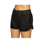 Short sporty noir brillant femme