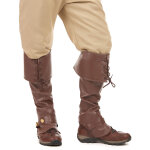 Sur - bottes marron simili cuir lacets et lanire cloute adulte