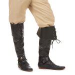 Sur - bottes noire simili cuir lacets et lanire cloute adulte