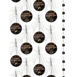 Suspensions cascade joyeux anniversaire feux d'artifice 180 cm