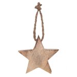 Suspension pour sapin en bois �toile 5 cm